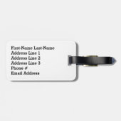 Fun, kleurrijk, regenboogspectrum "MERRY CHRISTMAS Bagagelabel (Achterkant horizontaal)