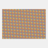 Fun, kleurrijk, regenboogspectrum "MERRY CHRISTMAS Inpakpapier Vel (Voorkant 3)