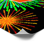 Fun, kleurrijk, regenboogspectrum "MERRY CHRISTMAS Poster (Hoek)