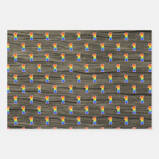 Fun, kleurrijk, regenboogspectrum Patroon 1 Event Inpakpapier Vel (Voorkant 2)