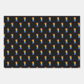 Fun, kleurrijk, regenboogspectrum Patroon 1 Event  Inpakpapier Vel (Voorkant)