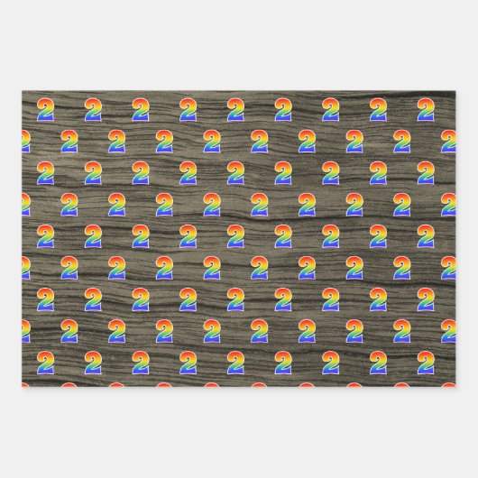 Fun, kleurrijk, regenboogspectrum Patroon 2 Event  Inpakpapier Vel (Voorkant 2)