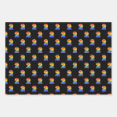 Fun, kleurrijk, regenboogspectrum Patroon 2 Event  Inpakpapier Vel (Voorkant)