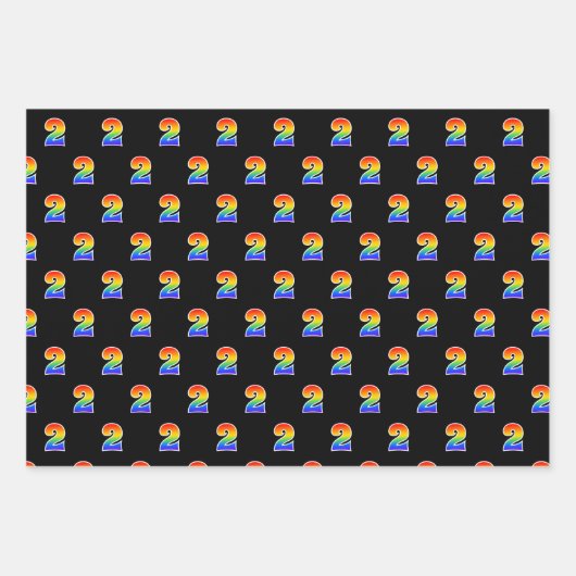 Fun, kleurrijk, regenboogspectrum Patroon 2 Event  Inpakpapier Vel (Voorkant)