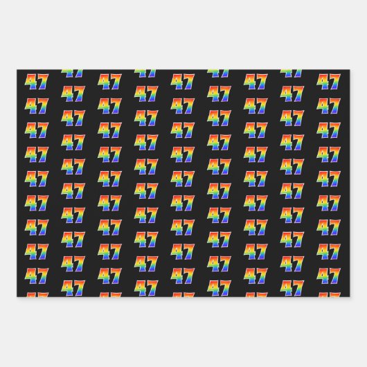 Fun, kleurrijk, regenboogspectrum Patroon 47 Event Inpakpapier Vel (Voorkant)