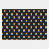 Fun, kleurrijk, regenboogspectrum Patroon 5 Event  Inpakpapier Vel (Voorkant)