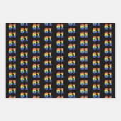 Fun, kleurrijk, regenboogspectrum Patroon 61 Event Inpakpapier Vel (Voorkant)