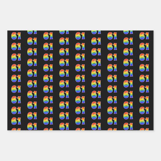 Fun, kleurrijk, regenboogspectrum Patroon 61 Event Inpakpapier Vel (Voorkant)