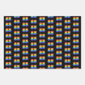 Fun, kleurrijk, regenboogspectrum Patroon 85 Event Inpakpapier Vel (Voorkant)