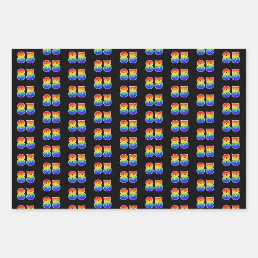 Fun, kleurrijk, regenboogspectrum Patroon 85 Event Inpakpapier Vel (Voorkant)