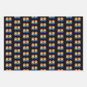 Fun, kleurrijk, regenboogspectrum Patroon 88 Event Inpakpapier Vel (Voorkant)