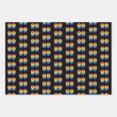 Fun, kleurrijk, regenboogspectrum Patroon 99 Event Inpakpapier Vel (Voorkant)