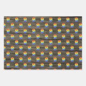 Fun, kleurrijk, regenboogspectrum Patroon 9 Event  Inpakpapier Vel (Voorkant 2)