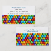 Fun, kleurrijk visitekaartje. visitekaartje (Voorkant / Achterkant)