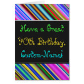 Fun, kleurrijk, Whimsical 40th Birthday Kaart (Voorkant)