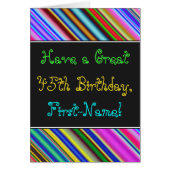 Fun, kleurrijk, Whimsical 45th Birthday Kaart (Voorkant)