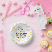 Fun, kleurrijke confetti stippen, kommen voor brui (Feest)