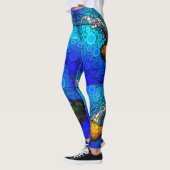 Fun, kleurrijke oceaan, kwal, foto-cirkel, art. leggings (Links)