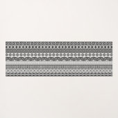 FUN Kleurrijke Tribal Zwart Wit Reverse bewerkbaar Yogamat (Achterkant (horizontaal))