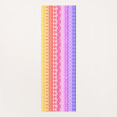 FUN Kleurrijke Tribal Zwart Wit Reverse bewerkbaar Yogamat (Voorkant)