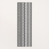 FUN Kleurrijke Tribal Zwart Wit Reverse bewerkbaar Yogamat (Achterkant)