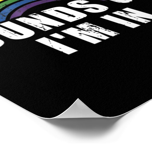 Fun klinkt homo Ik zit in met regenboogvlag voor t Poster (Hoek)