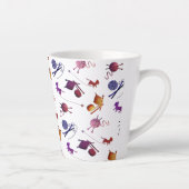 Fun Knitting Pattern Mug For Fiber Artists Latte Mok (Rechts)