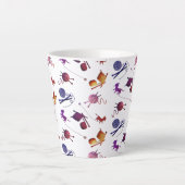 Fun Knitting Pattern Mug For Fiber Artists Latte Mok (Voorkant)