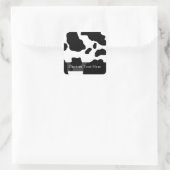 Fun Koe Afdrukken op maat Vierkante Sticker (Tas)