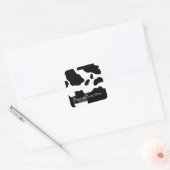 Fun Koe Afdrukken op maat Vierkante Sticker (Envelop)