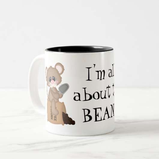 Fun koffieminnaar Mice-mok Tweekleurige Koffiemok (Voorkant links)