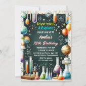 Fun Lab Kinder Geek Nerd Mad Science 9e Verjaardag Kaart (Voorkant)