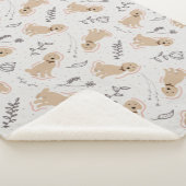 Fun Labradoodle Hand Drawn Sherpa Blanket Sherpa Deken (3/4)