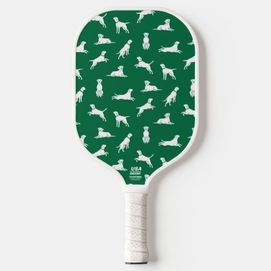 Fun Labrador Retriever Lab Hond Aangepaste tekst G Pickleball Paddle (Voorkant)