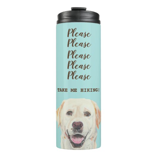 Fun Labrador Retriever Thermal Tumbler Thermosbeker (Voorkant)