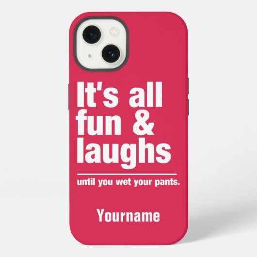 FUN & Lach custom naam & kleur telefoonhoesjes iPhone Hoesje (Achterkant)