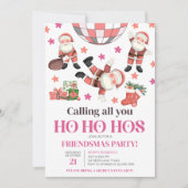 Fun Ladies Night Vriendjes als kerstfeest Kaart (Voorkant)