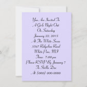 Fun Lady in Glass Girls Night Out Invitations Kaart (Achterkant)