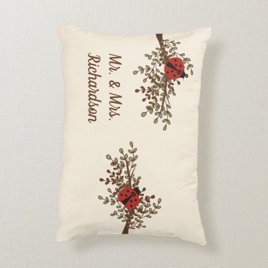 Fun Ladybug Design Accent Kussen (Achterkant (Verticaal))