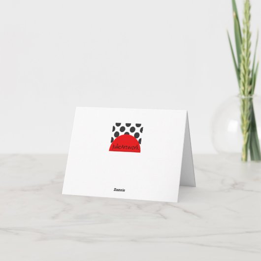 Fun Ladybug - Hartelijk dank Bedankkaart (Achterkant)