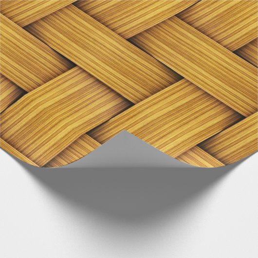 Fun Large Wicker Basket Weave Cadeaupapier (Hoek)