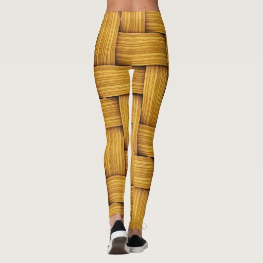 Fun Large Wicker Basket Weave Leggings (Achterkant)