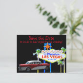 Fun Las Vegas Wedding Save the Date Aankondigingskaart (Staand voorkant)