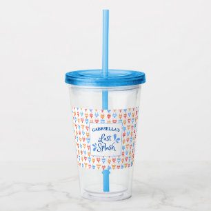 Fun "Last Splash" Thema Gepersonaliseerde vrijgeze Acryl Drinkbeker