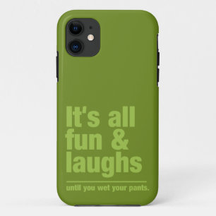 FUN & LAUGHS aangepaste kleur iPhone case