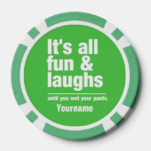 FUN & LAUGHS aangepaste kleur poker chips (Achterkant)