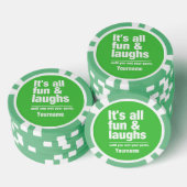 FUN & LAUGHS aangepaste kleur poker chips (Opstapeling)