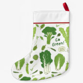 Fun Leafy Green Veggies | gezonde groenten Kleine Kerstsok (Achterkant)