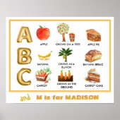 Fun Learning ABC Apple Banana Carrot's naam Poster (Voorkant)