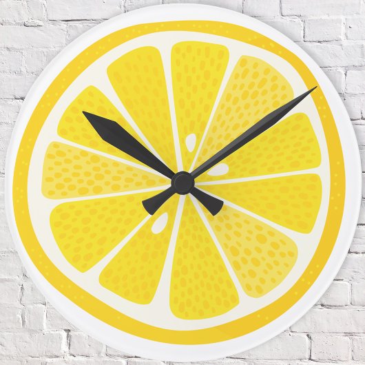 Fun Lemon Citrus Slice Ronde Klok